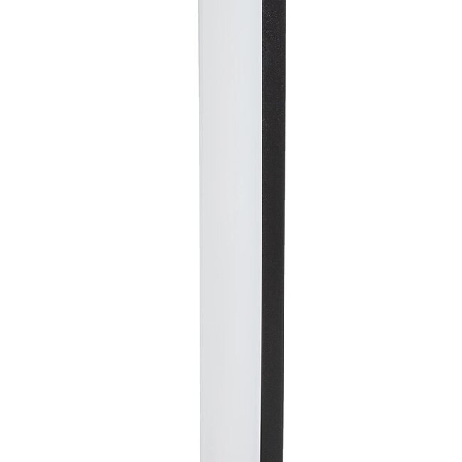 LUNEA GLB-103-0010 Φωτιστικό Κολωνάκι Κήπου LED 15W 1350lm 120° AC 220-240V Αδιάβροχο IP65 Θερμό Λευκό 2700K - Sanan SMD Chip - Μαύρο Ματ - Μ22 x Π7 x Υ60cm - 3 Χρόνια Εγγύηση - 10