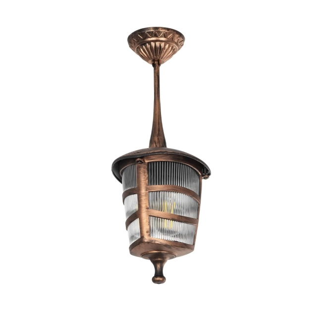 ZARDIN 203-0224 Vintage Φωτιστικό Οροφής με Ντουί 1 x E27 AC 220-240V IP44 - Χάλκινο - Μ17 x Π17 x Υ42cm ZARDIN 203-0224 Vintage Φωτιστικό Οροφής με Ντουί 1 x E27 AC 220-240V IP44 - Χάλκινο - Μ17 x Π17 x Υ42cm