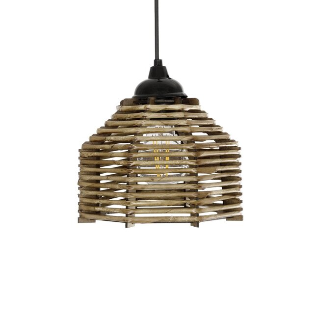 JUTTO 205-0040 Boho Κρεμαστό Φωτιστικό Οροφής με Ντουί 1 x E27 AC 220-240V IP20 - Μπεζ - M20 x Π20 x Υ18cm - 5