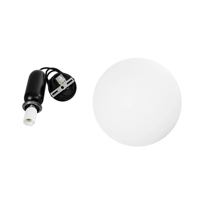 kelvo® ESTETICO KLV-101-0380 Κρεμαστό Φωτιστικό Οροφής για Λάμπα με Ντουί E27 AC 220-240V IP20 - Μαύρο Ματ & Λευκό - Μ30 x Π30 x Υ48cm - 9