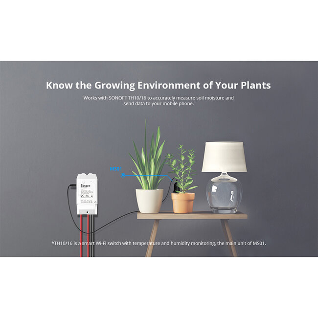 80059 SONOFF MS01 - Smart Soil Moisture Sensor TH Sensor for TH10 & TH16 Models - 9