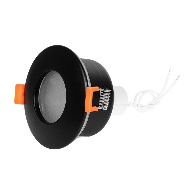 kelvo® KAPA KLV-101-0038 Χωνευτό Φωτιστικό Downlight Σποτ Μπάνιου για Λάμπα MR16 με Ντουί GU10 AC 220-240V Αδιάβροχο IP65 - Μαύρο Ματ - Μ8.5 x Π8.5 x Υ4.2cm / Q7.5cm - 6