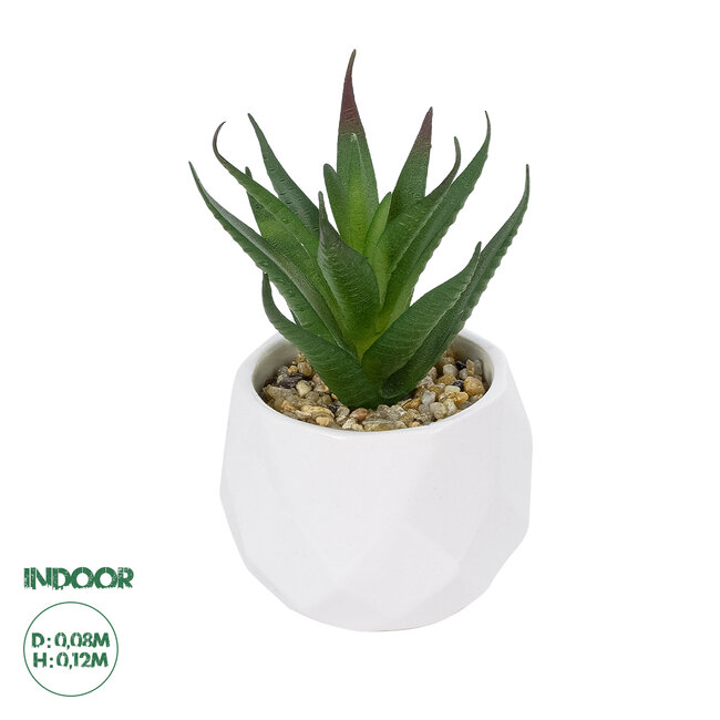 Artificial Garden SUCCULENT ALOE POTTED PLANT 20993 Διακοσμητικό Φυτό Αλόη Φ8 x Υ12cm