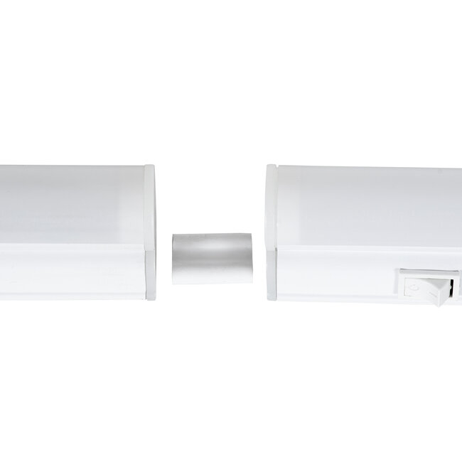 TUBO 60792 Γραμμικό Φωτιστικό Οροφής Linear LED Τύπου T5 Επεκτεινόμενο 18W 1728lm 180° AC 220-240V IP20 Πάγκου Κουζίνας με Διακόπτη On/Off Μ120 x Π2.2 x Υ3.5cm Θερμό Λευκό 2700K - Λευκό - 3 Years Warranty - 8