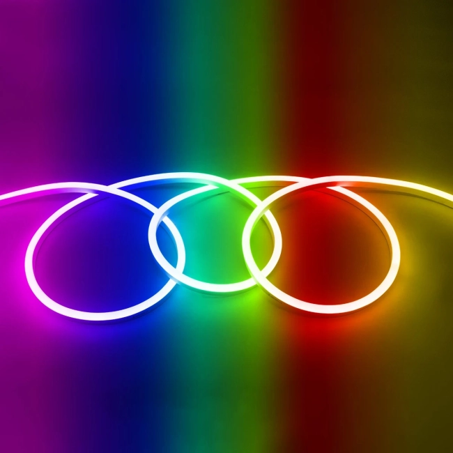 999-0245 NEOVALE 120° Degree Neon Flex Epistar LED SMD 5050 1m 18W/m 60LED/m 1260lm/m 120° DC 230V Αδιάβροχη IP68 RGB Dimmable Μ100 x Π2.6 x Υ1.7cm