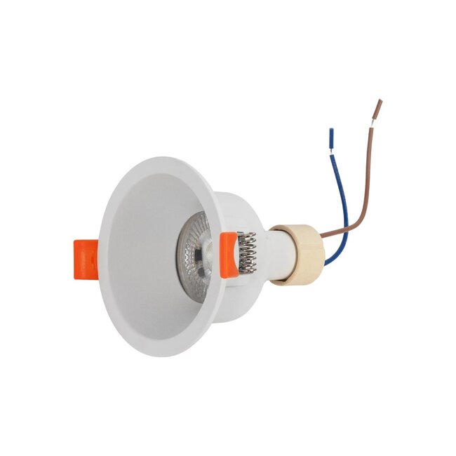 kelvo® DELTA KLV-101-0033 Χωνευτό Φωτιστικό Downlight Σποτ για Λάμπα MR16 με Ντουί GU10 AC 220-240V IP20 - Λευκό Ματ - Μ8.5 x Π8.5 x Υ3.5cm / Q7.5cm - 6