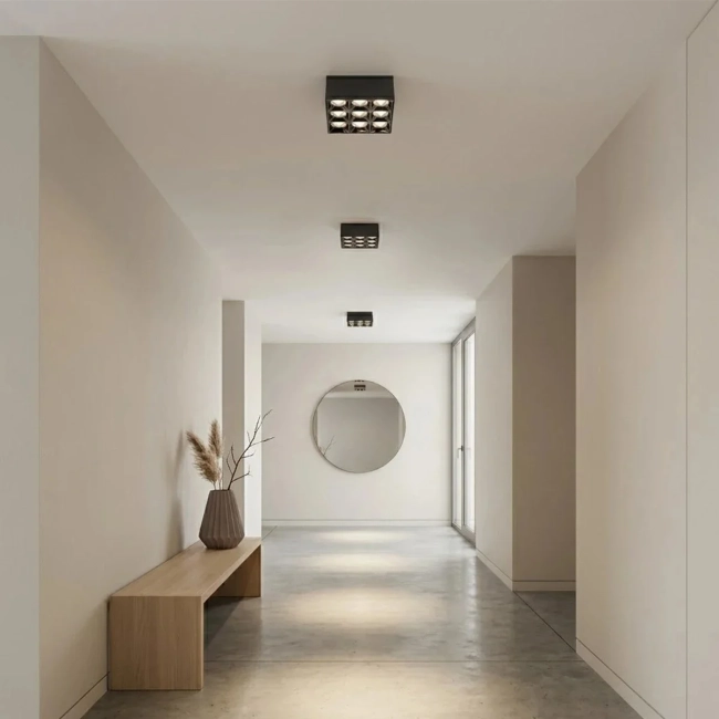 kelvoLUMINAR KLV-101-0341 Φωτιστικό Downlight Σποτ LED 30W 4200lm 36° AC 220-240V IP20 Φυσικό Λευκό 4500K - Osram SMD Chip & TÜV SÜD Driver - Μαύρο Ματ - Μ12 x Π12 x Υ6.6cm - 5 Χρόνια Εγγύηση - 6
