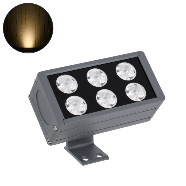 FLOODDANY 90375 Προβολέας Σποτ Wall Washer LED 24W 2640lm 5° DC 24V Αδιάβροχο IP65 Θερμό Λευκό 2700K Dimmable - CREE XPE Chip - Γκρι Ανθρακί - Μ16 x Π9.5 x Υ7.5cm - 3 Χρόνια Εγγύηση - 12