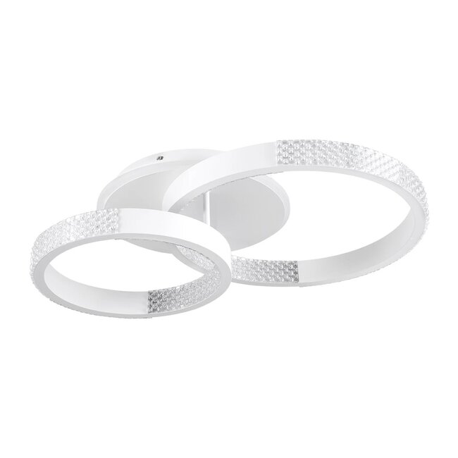 kelvo® DIAMOND KLV-101-0224 Φωτιστικό Οροφής LED 67W 6700lm 360° AC 220-240V IP20 Ρυθμιζόμενο Λευκό CCT με Χειριστήριο από 2700K έως 6000K Dimmable - Lumileds SMD Chip - Λευκό Ματ - Μ60 x Π40 x Υ14cm - 3 Χρόνια Εγγύηση