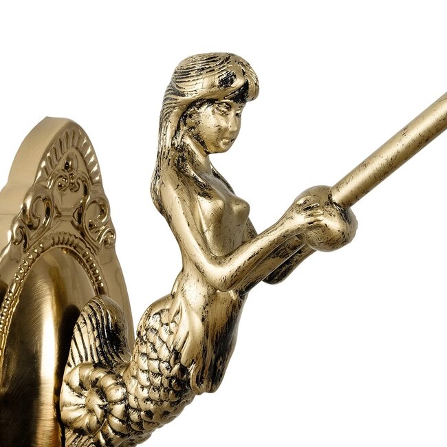 MERMAID 02389 Vintage Φωτιστικό Τοίχου - Απλίκα με Ντουί 1 x E27 AC 220-240V IP20 - Μπρούτζινο & Πολύχρωμο - Μ17 x Π30 x Υ27cm - 7