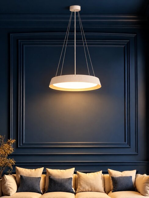 kelvo® LUMORA KLV-101-0583 Κρεμαστό Φωτιστικό Οροφής LED 36W 3600lm 120° AC 220-240V IP20 Ρυθμιζόμενο Λευκό CCT με Διακόπτη στο Driver 2700K/4500K/6000K Triac Dimmable - Lumileds SMD Chip & ENEC/TÜV Driver - Λευκό Ματ & Εφέ Ξύλου - Μ53 x Π53 x Υ7cm - 5 Χρόνια Εγγύηση