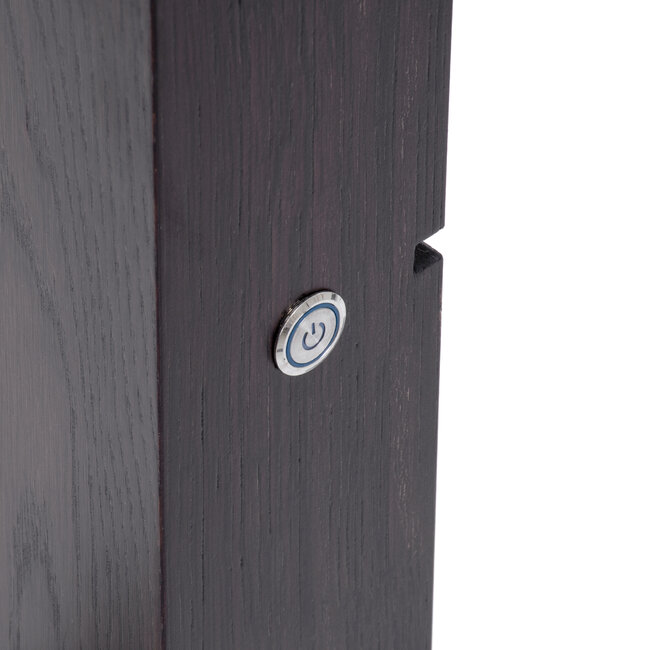 MAKEUP MIRROR-80x80-2 Μοντέρνος Καθρέπτης Μακιγιάζ με Πλαίσιο Φυσικού Ξύλου με Διακόπτη On/Off 12 x E27 AC220-240V - Μ80 x Π7 x Υ80cm - Καφέ Wenge - 9