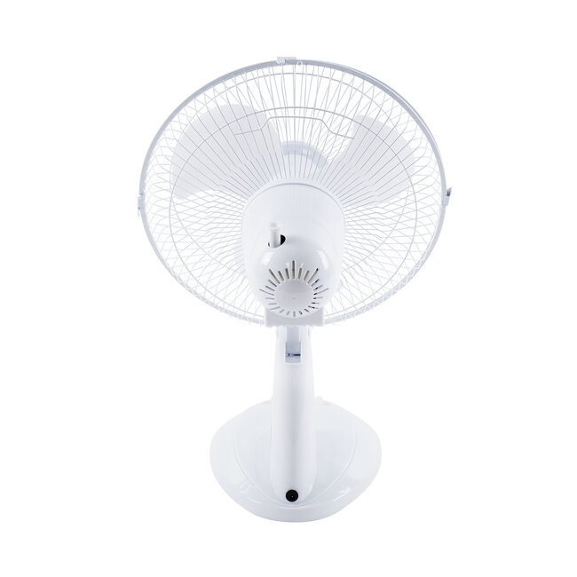 SOLARI-FAN 85354 Solar Fan Αυτόνομος Ηλιακός Επιτραπέζιος Ανεμιστήρας 25W 2 Λειτουργιών Ρεύματος με AC 220-240V ή με Φωτοβολταϊκό Panel 9V 12W & Επαναφορτιζόμενη Μπαταρία Li-ion 7.4V 4400mAh - 3 Ταχύτητες - IP20 - Μ24 x Π36 x Υ49cm - Λευκό - 2 Years Warranty - 5