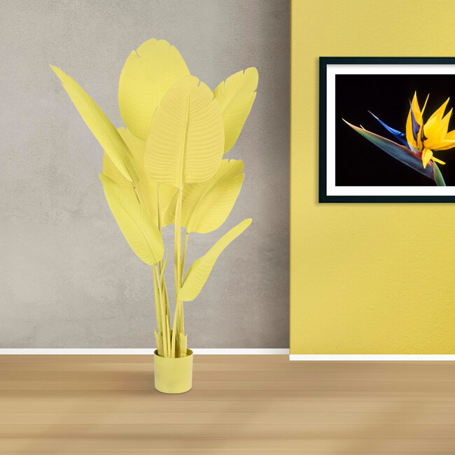 Artificial Garden YELLOW STRELITZIA 20367 Τεχνητό Διακοσμητικό Φυτό Κίτρινη Στερλίτσια Υ120cm - 7