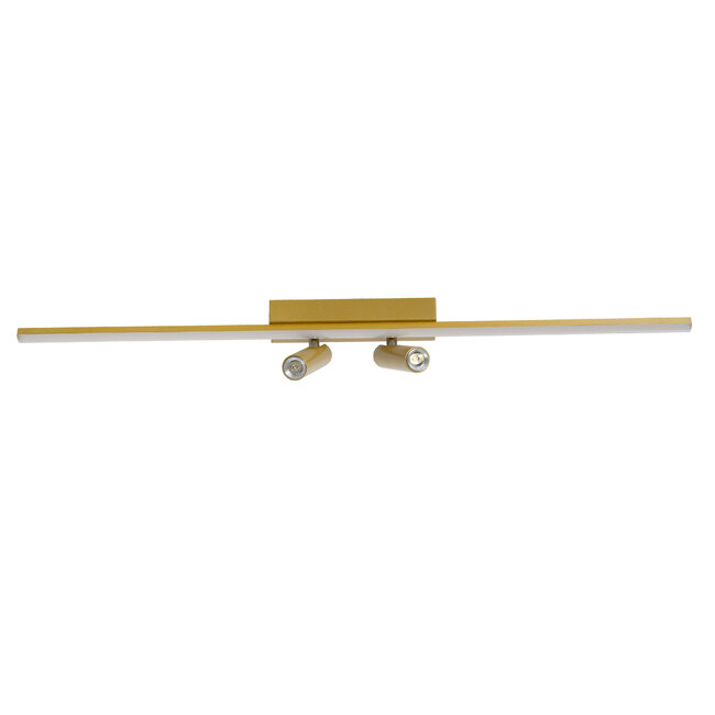 BARETTI 61228 Φωτιστικό Οροφής Linear Design LED CCT με Κινούμενα Σποτ LED Downlight 24W 2688lm 160° & 45° AC 220-240V IP20  - Εναλλαγή Φωτισμού μέσω Διακόπτη On/Off All In One Ψυχρό 6000k+Φυσικό 4500k+Θερμό 2700k Dimmable - Μ80 x Π5.5 x Υ5 cm - Χρυσό - 3 Χρόνια Εγγύηση