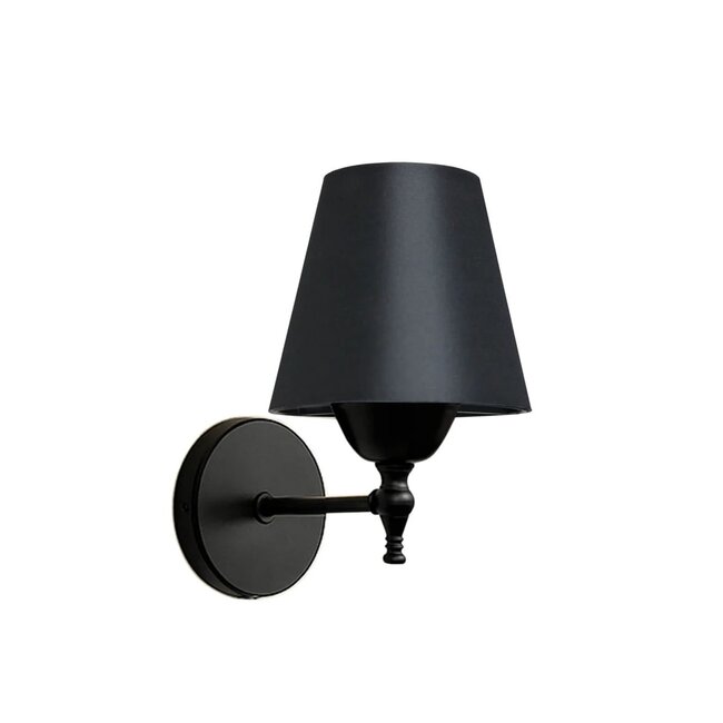 ELEGANTE 204-0185 Μοντέρνο Φωτιστικό Τοίχου Απλίκα Μονόφωτο 1 x E27 AC 220-240V IP20 Μαύρο - Μ14 x Π14 x Υ26cm