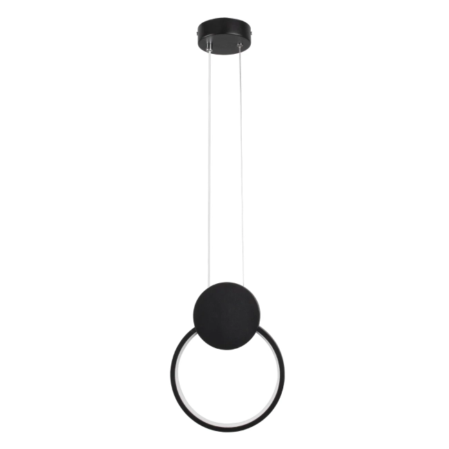  CYCLOS 61073 Μοντέρνο Κρεμαστό Φωτιστικό Οροφής LED 9W 1080lm 300° AC 220-240V IP20 Ρυθμιζόμενο Λευκό CCT με On/Off 2700K/4500K/6000K - Lumileds SMD Chip - Μαύρο Ματ - Μ21 x Π2.3 x Υ26.5cm - 3 Χρόνια Εγγύηση - 5
