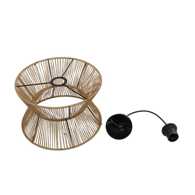UPCONE 205-0055 Boho Κρεμαστό Φωτιστικό Οροφής με Ντουί 1 x E27 AC 220-240V IP20 - Μπεζ - M30 x Π30 x Υ21cm - 11