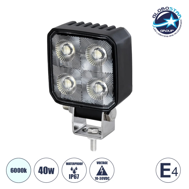 85334 E4 Mark Vehicle & Forklift Work Lights - Φώτα Εργασίας για Οχήματα Περονοφόρα - Κλάρκ LED 40W DC 10-30V Αδιάβροχο IP67 Ψυχρό Λευκό 6000K Μ7.5 x Π3.5 x Υ11cm 85334 E4 Mark Vehicle & Forklift Work Lights - Φώτα Εργασίας για Οχήματα Περονοφόρα - Κλάρκ LED 40W DC 10-30V Αδιάβροχο IP67 Ψυχρό Λευκό 6000K Μ7.5 x Π3.5 x Υ11cm