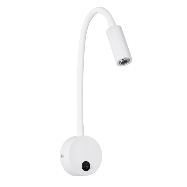 GOOSE 61688 Μοντέρνο Φωτιστικό Τοίχου - Απλίκα Ξενοδοχείου Reading Light LED 3W 300lm 36° AC 220-240V IP20 Θερμό Λευκό 2700K - CREE XPE Chip & TÜV SÜD Driver - Λευκό Ματ - Μ6.5 x Π15 x Υ24.5cm - 3 Χρόνια Εγγύηση - 2