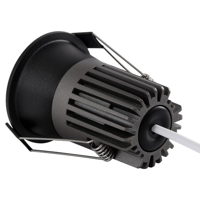 kelvo® DOT KLV-101-0308 Χωνευτό Φωτιστικό Downlight Σποτ LED 7W 910lm 38° AC 220-240V IP20 Φυσικό Λευκό 4500K - Bridgelux COB Chip & TÜV SÜD Driver - Μαύρο Ματ - Μ6 x Π6 x Υ7.8cm / Q5cm - 5 Χρόνια Εγγύηση - 4