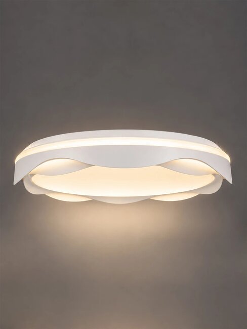 LOTUS GLB-101-0101-V2 Μοντέρνο Φωτιστικό Οροφής LED 72W 7200lm 120° AC 220-240V IP20 Ρυθμιζόμενο Λευκό CCT με Χειριστήριο από 2700K έως 6000K Dimmable - Lumileds SMD Chip - Λευκό Ματ - Μ50 x Π50 x Υ9.5cm - 3 Χρόνια Εγγύηση - 3