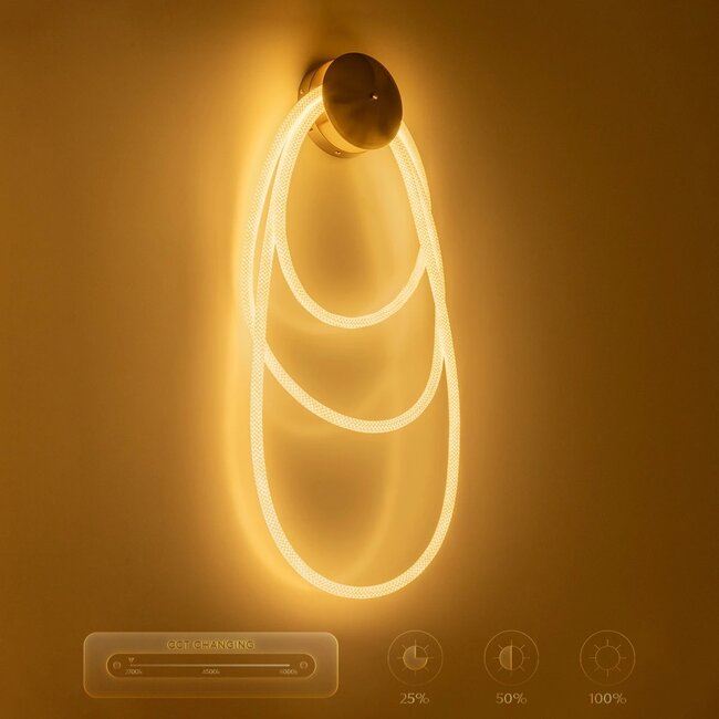 kelvoGLOW 61677 Μοντέρνο Φωτιστικό Τοίχου - Απλίκα LED 60W 6000lm 360° AC 220-240V IP20 Ρυθμιζόμενο Λευκό CCT με Χειριστήριο από 2700K έως 6000K Dimmable - Lumileds SMD Chip - Χρυσό Πλατίνα & Λευκό Νήμα - Μ40 x Π15 x Υ110cm - 3 Χρόνια Εγγύηση - 12 kelvoGLOW 61677 Μοντέρνο Φωτιστικό Τοίχου - Απλίκα LED 60W 6000lm 360° AC 220-240V IP20 Ρυθμιζόμενο Λευκό CCT με Χειριστήριο από 2700K έως 6000K Dimmable - Lumileds SMD Chip - Χρυσό Πλατίνα & Λευκό Νήμα - Μ40 x Π15 x Υ110cm - 3 Χρόνια Εγγύηση - 12