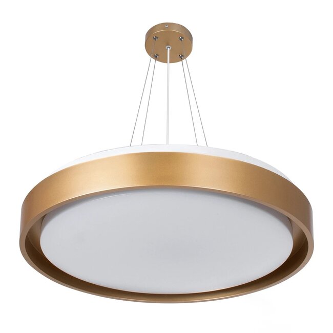 kelvo® BARCHETTA KLV-101-0268-V2 Φωτιστικό Οροφής LED 72W 7200lm 120° AC 220-240V IP20 Ρυθμιζόμενο Λευκό CCT με Χειριστήριο από 2700K έως 6000K Dimmable - Lumileds SMD Chip - Σαμπανιζέ Χρυσό Ματ - Μ48 x Π48 x Υ8.2cm - 3 Χρόνια Εγγύηση - 8