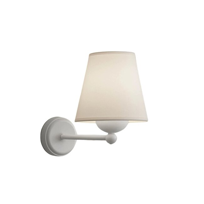 ELEGANTE 204-0187 Μοντέρνο Φωτιστικό Τοίχου Απλίκα Μονόφωτο 1 x E27 AC 220-240V IP20 Μπεζ & Λευκό - Μ14 x Π14 x Υ26cm