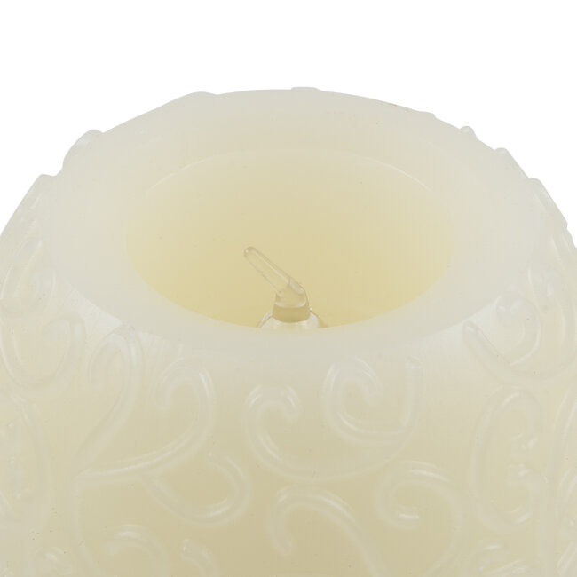 CANDLE 79537 Διακοσμητικό Realistic Κερί με LED Εφέ Κινούμενης Φλόγας - Μπαταρίας 3 x LR1130 Θερμό Λευκό 2700K Μπεζ D6 x H5cm - 6
