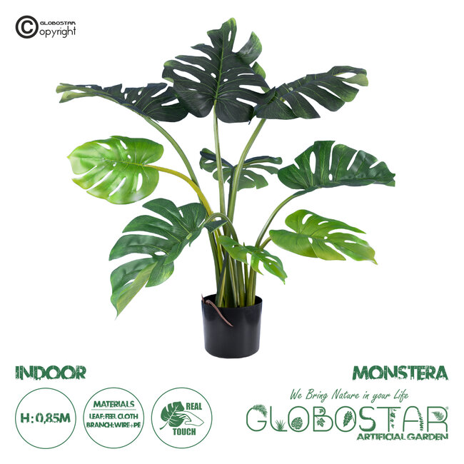 Artificial Garden MONSTERA 20001 Τεχνητό Διακοσμητικό Φυτό Μονστέρα Υ85cm