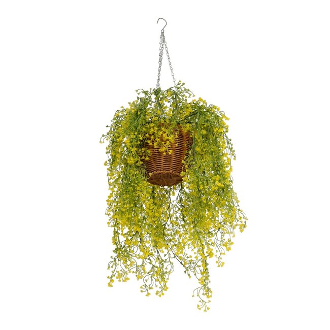 Artificial Garden GOLDEN BELL WILLOW HANGING PLANT 20626 Τεχνητό Κρεμαστό Διακοσμητικό Φυτό Κίτρινη Ιτιά Μ40 x Π40 x Y60cm
