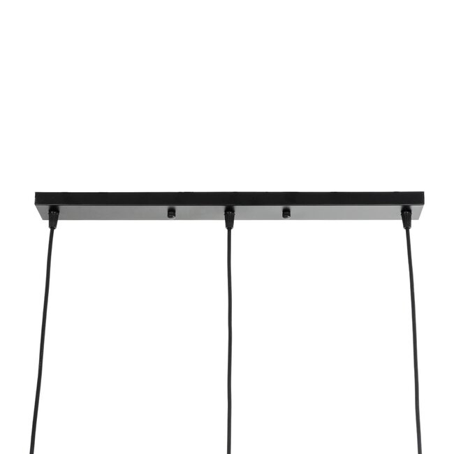 ELISE 999-0034 Μοντέρνο Κρεμαστό Φωτιστικό Οροφής με Ντουί 3 x E27 AC 220-240V IP20 - Καφέ & Μαύρο - Μ74 x Π9 x Υ40cm - 8