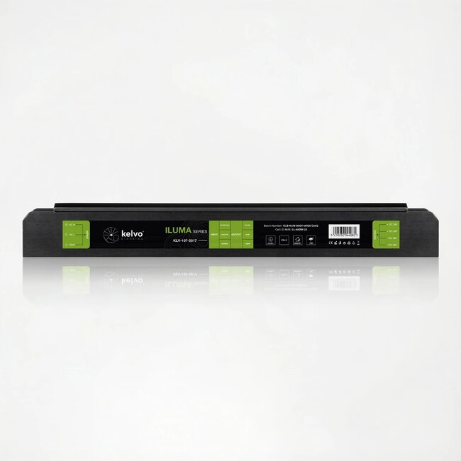 kelvo® ILUMA KLV-107-0017 Slim Τροφοδοτικό/Μετασχηματιστής Class I PELV 400W 16.6A AC 220-240V σε DC 24V IP20 - Γκρι Ανθρακί Ματ - Μ22.3 x Π5.9 x Υ2.8cm - 5 Χρόνια Εγγύηση - 5