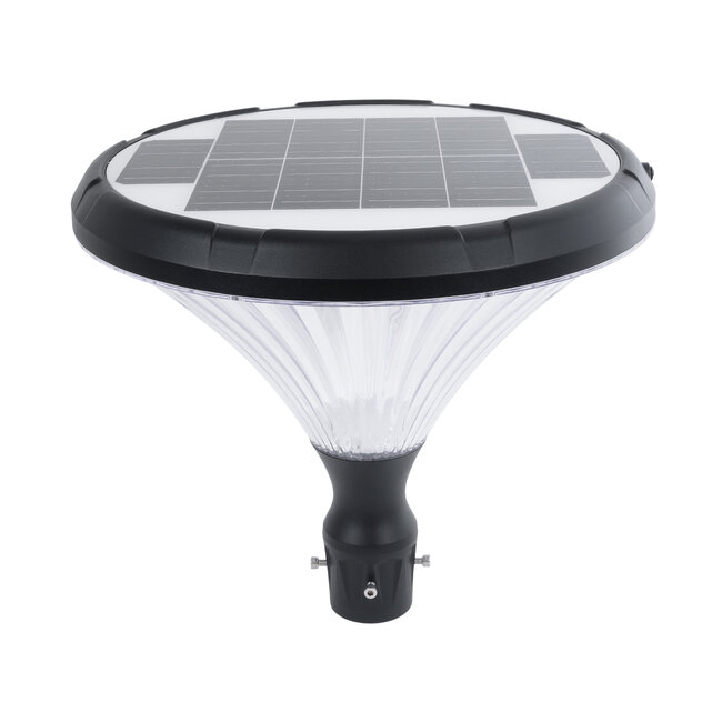 SOLARIOS 90502 Professional LED Solar Urban Park Light Αυτόνομο Ηλιακό Φωτιστικό Πλατείας - Πάρκου - Κήπου 40W 550lm 120° με Ενσωματωμένο Φωτοβολταϊκό Panel 6V 12W & Επαναφορτιζόμενη Μπαταρία Li-ion 3.2V 15000mAh με Αισθητήρα Ημέρας-Νύχτας - Αδιάβροχο IP65 Φ54 x Υ45cm Ψυχρό Λευκό 6000K - 7