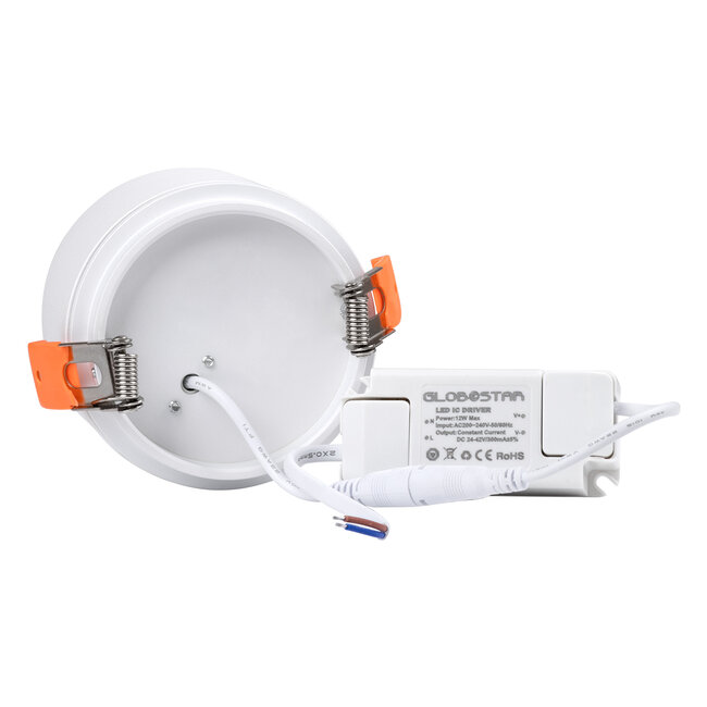 OMEGA-R 60294 Χωνευτό LED Spot Downlight TrimLess Φ10cm 12W 1560lm 36° AC 220-240V IP20 Φ10 x Υ8.2cm - Στρόγγυλο - Λευκό - Φυσικό Λευκό 4500K - Bridgelux COB - 5 Years Warranty - 12