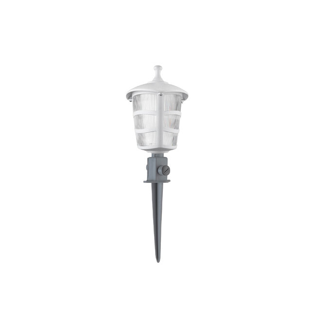 ZARDIN 203-0241 Vintage Καρφωτό Φωτιστικό Φαναράκι Μονόφωτο 1 x E27 IP44 Λευκό Πλαστικό Σώμα - Μ16 x Π16 x Υ51cm