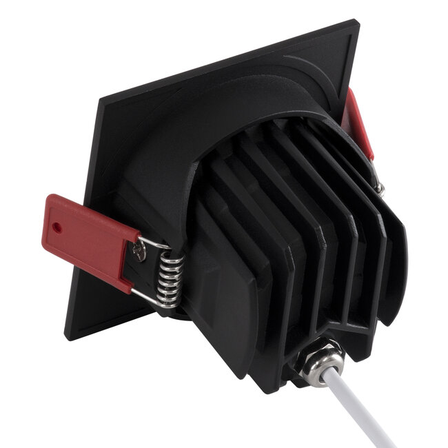 LEO-SQ 60292 Χωνευτό LED Spot Downlight TrimLess Μ8.5xΠ8.5cm 10W 1300lm 38° AC 220-240V IP20 Μ8.5 x Π8.5 x Υ6.6cm - Τετράγωνο - Κινούμενο - Μαύρο & Anti-Glare HoneyComb - Φυσικό Λευκό 4500K - Bridgelux COB - 5 Years Warranty - 4