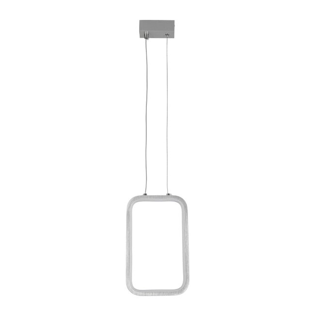 DEROBA 61300 Μοντέρνο Κρεμαστό Φωτιστικό Οροφής LED 12W 1320lm 360° AC 220-240V IP20 Ρυθμιζόμενο Λευκό CCT με On/Off 2700K/4500K/6000K - Lumileds SMD Chip - Νίκελ Βούρτσας - Μ16 x Π1.6 x Υ25.5cm - 3 Χρόνια Εγγύηση - 3