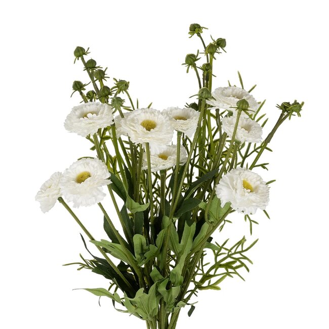 Artificial Garden WHITE CHRYSANTHEMUM BOUQUET 21330 Τεχνητό Διακοσμητικό Μπουκέτο Λευκό Χρυσάνθεμο Y50cm