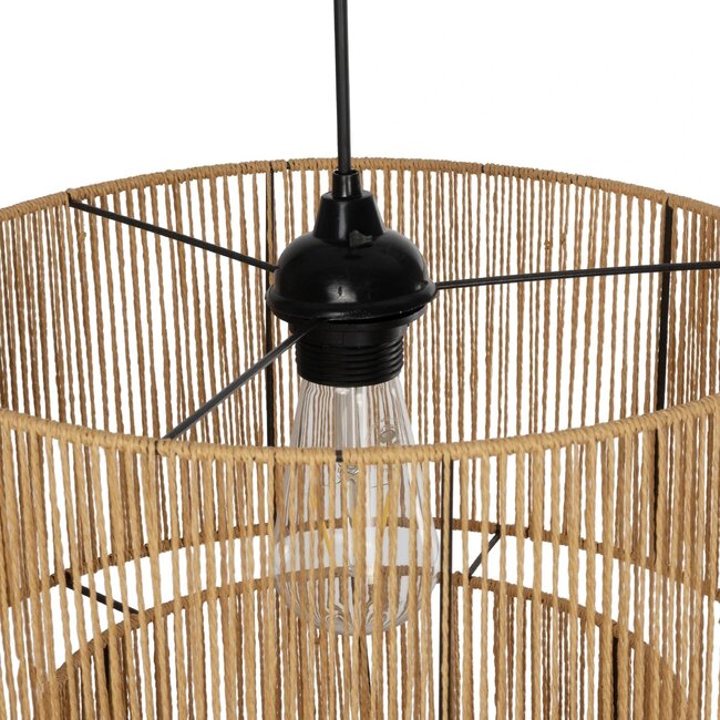 ROXXI 205-0019 Boho Κρεμαστό Φωτιστικό Οροφής με Ντουί 1 x E27 AC 220-240V IP20 - Μπεζ - M35 x Π35 x Υ37cm - 8