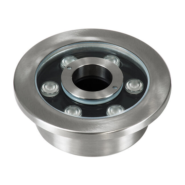 UNDERWATER-DENIS 90437 Υποβρύχιο Χωνευτό Φωτιστικό Σποτ Ειδικό για Σιντριβάνια - Πισίνες - Τζακούζι LED 9W 765lm 30° DC 24V Αδιάβροχο IP68 Φ16.7 x Υ7.5cm RGBW DMX512 - Ανοξείδωτο Ατσάλι SS304 - 3 Years Warranty