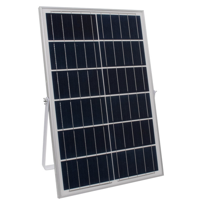 71557 Αυτόνομος Ηλιακός Προβολέας LED SMD 100W 8000lm με Ενσωματωμένη Μπαταρία 15000mAh - Φωτοβολταϊκό Πάνελ με Αισθητήρα Ημέρας-Νύχτας και Ασύρματο Χειριστήριο RF 2.4Ghz Αδιάβροχος IP66 Ψυχρό Λευκό 6000K - 7