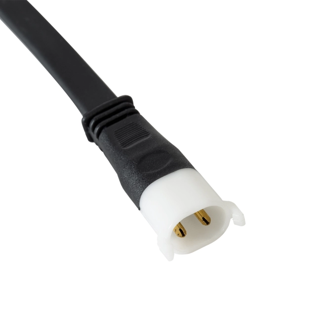 WWCONNECTOR 90714 2 Pin Σύνδεσμος Τροφοδοσίας για Wall Washers & Προβολείς με Είσοδο 2 x 0.5mm2 & Έξοδο 1 x Θηλυκό Βύσμα Αδιάβροχο IP65 - Μαύρο - Μ16 x Π2 x Υ1.2cm