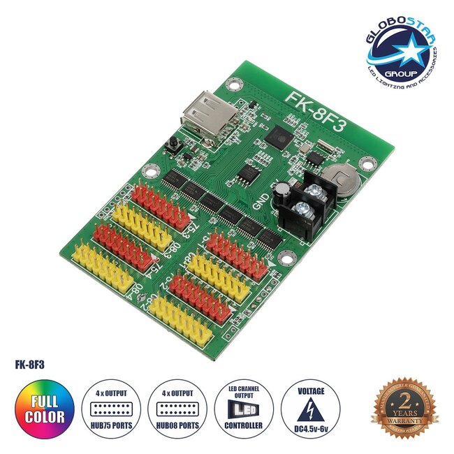 CARD-FK-8F3 90092 Κάρτα Εικόνας για Πολύχρωμες RGB LED Κυλιόμενες Ψηφιακές Επιγραφές/Οθόνες DC 5V IP20 - 768x64/384x128 Pixels - Μ9.5 x Π6.2 x Υ1.6cm - 2 Χρόνια Εγγύηση CARD-FK-8F3 90092 Κάρτα Εικόνας για Πολύχρωμες RGB LED Κυλιόμενες Ψηφιακές Επιγραφές/Οθόνες DC 5V IP20 - 768x64/384x128 Pixels - Μ9.5 x Π6.2 x Υ1.6cm - 2 Χρόνια Εγγύηση