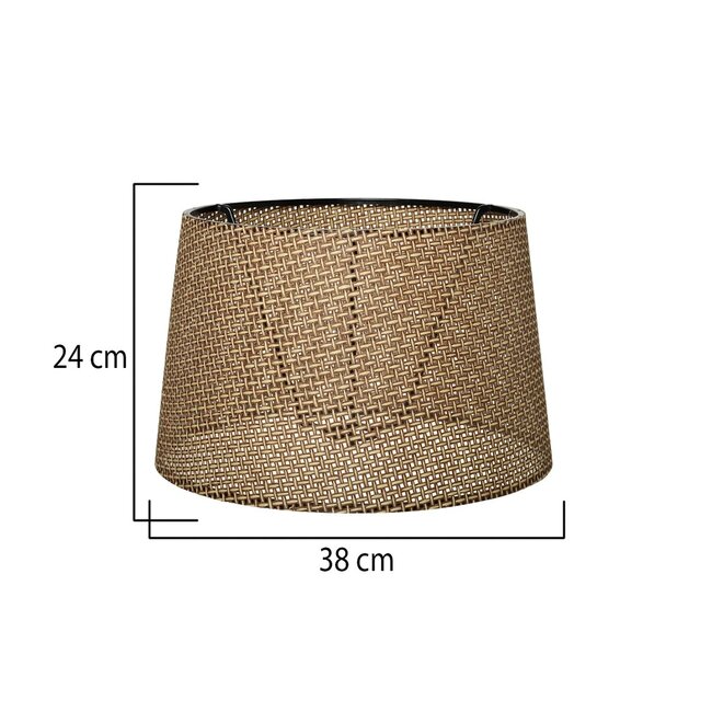 COVER 203-0261 Μοντέρνο Φωτιστικό Καπέλο Μπέζ Διάτρητο Ύφασμα - Μ38 x Π38 x Υ30cm
