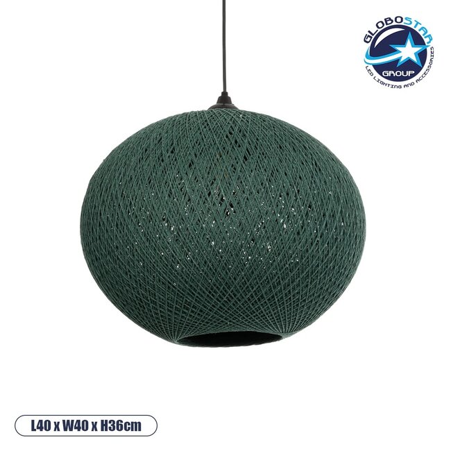 SOLEI 205-0013 Boho Κρεμαστό Φωτιστικό Οροφής με Ντουί 1 x E27 AC 220-240V IP20 - Πράσινο - M40 x Π40 x Υ45cm SOLEI 205-0013 Boho Κρεμαστό Φωτιστικό Οροφής με Ντουί 1 x E27 AC 220-240V IP20 - Πράσινο - M40 x Π40 x Υ45cm