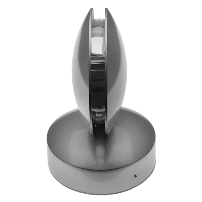  ZERODA 93066 Μοντέρνο Φωτιστικό Τοίχου - Απλίκα LED 9W 1440lm 1° AC 220-240V IP44 Ψυχρό Λευκό 6000K - CREE XPE Chip & TÜV SÜD Driver - Ασημί - Μ12 x Π11 x Υ17cm - 5 Χρόνια Εγγύηση - 3