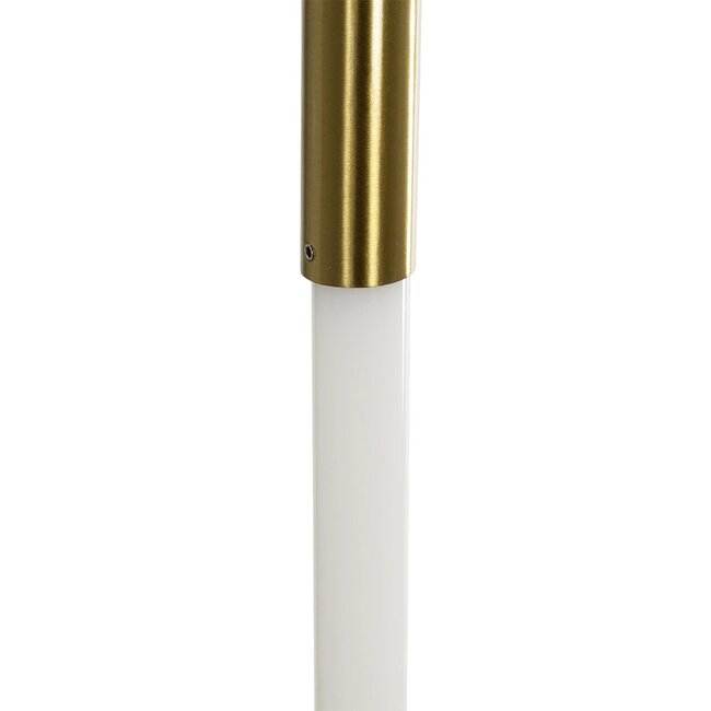 kelvo® GLOW KLV-101-0176 Κρεμαστό Φωτιστικό Οροφής LED 18W 1800lm 360° AC 220-240V IP20 Ρυθμιζόμενο Λευκό CCT με On/Off 2700K/4500K/6000K - Lumileds SMD Chip - Χρυσό Πλατίνα - Μ20 x Π2.5 x Υ60cm - 3 Χρόνια Εγγύηση - 9