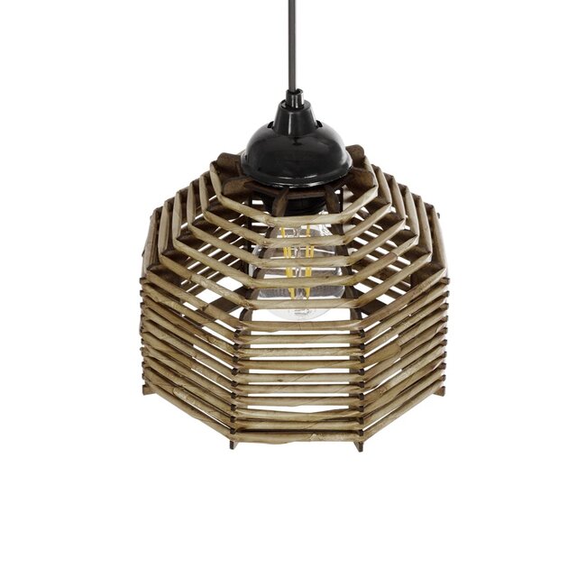 JUTTO 205-0040 Boho Κρεμαστό Φωτιστικό Οροφής με Ντουί 1 x E27 AC 220-240V IP20 - Μπεζ - M20 x Π20 x Υ18cm - 7